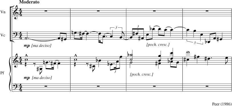 Charles Ives, Piano Trio, ‘I. Moderato’ 