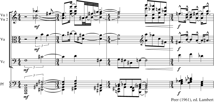 Charles Ives, Largo ‘Law of Diminishing Returns’ for Piano Quintet, 1908-9; M.S. at Yale Univ 