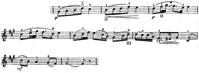  Johan Halvorsen, Suite Mosaique, No. 4: Chant de Veslemøy, mm. 17 - 24 